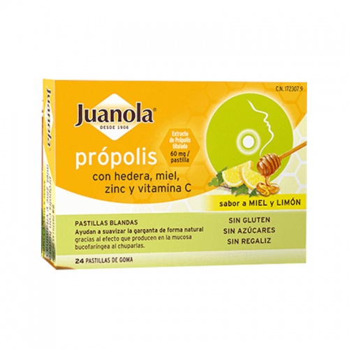 Juanola Própolis Hereda Sabor Miel y Limón 24 Pastillas Blandas