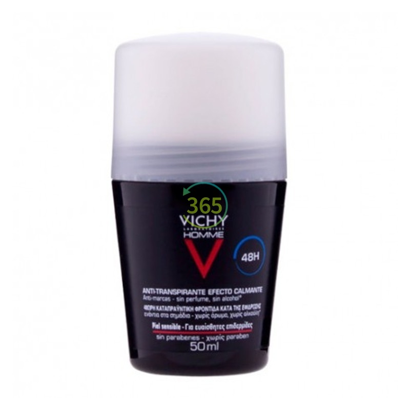 Vichy anti-transpirante homme roll-on pieles sensibles 48 horas 50 ml