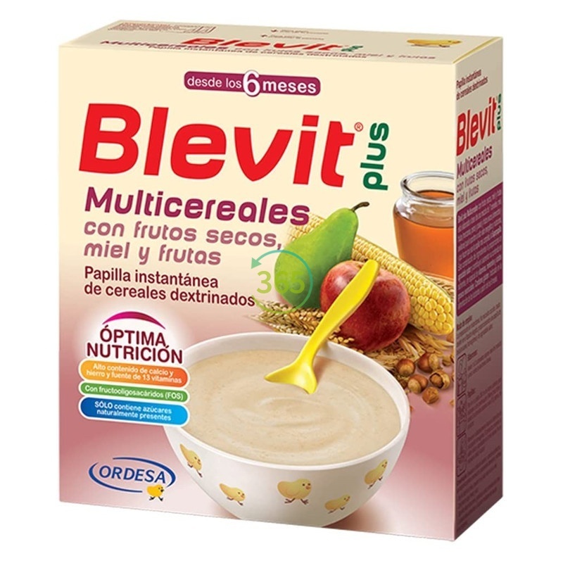 Blevit plus multicereales, frutos secos,miel y frutas 600 grs