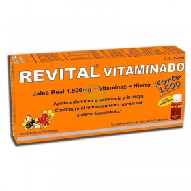 Revital jalea real 1.000mg+vitaminas+hierro 20 ampollas