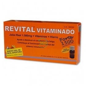 Revital jalea real 1.500mg+vitaminas+hierro 20 ampollas