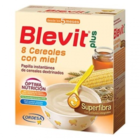 Blevit plus super fibra 8 cereales con miel 600 grs