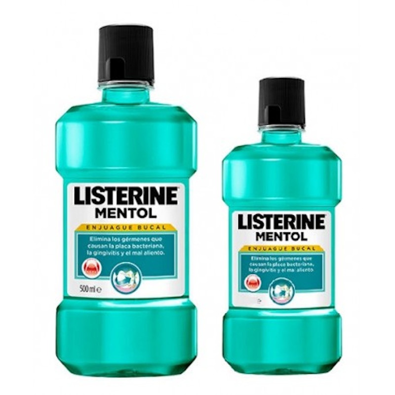 Listerine Mentol Pack 500ml+250ml