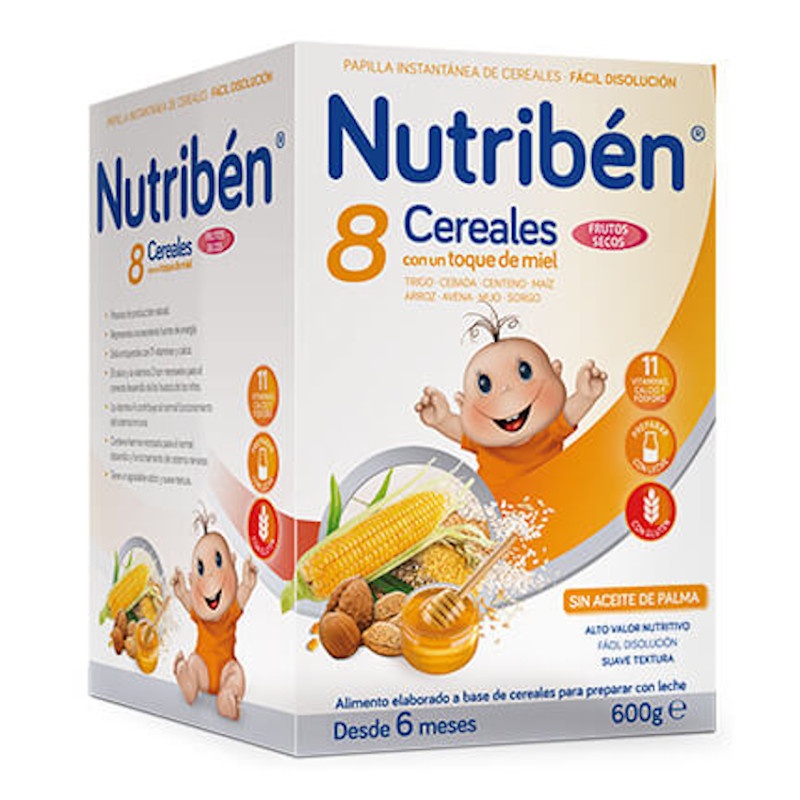 Nutribén 8 Cereales con Miel y Frutos Secos 600gr