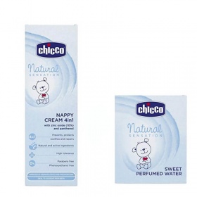 Chicco Pack Natural Sensation Crema Pañal 100ml + Agua Perfumada 100ml