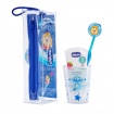 Chicco Set Dental de Viaje Azul 3-6 Años