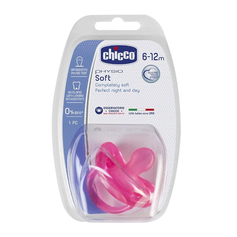 Chicco Chupete Chupete Silicona Physio Soft 6-16m Rosa