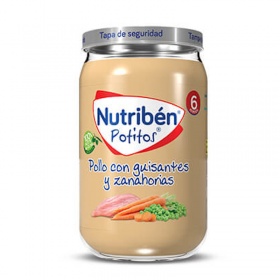 Nutribén Potitos Pollo con Guisantes y Zanahorias 235gr