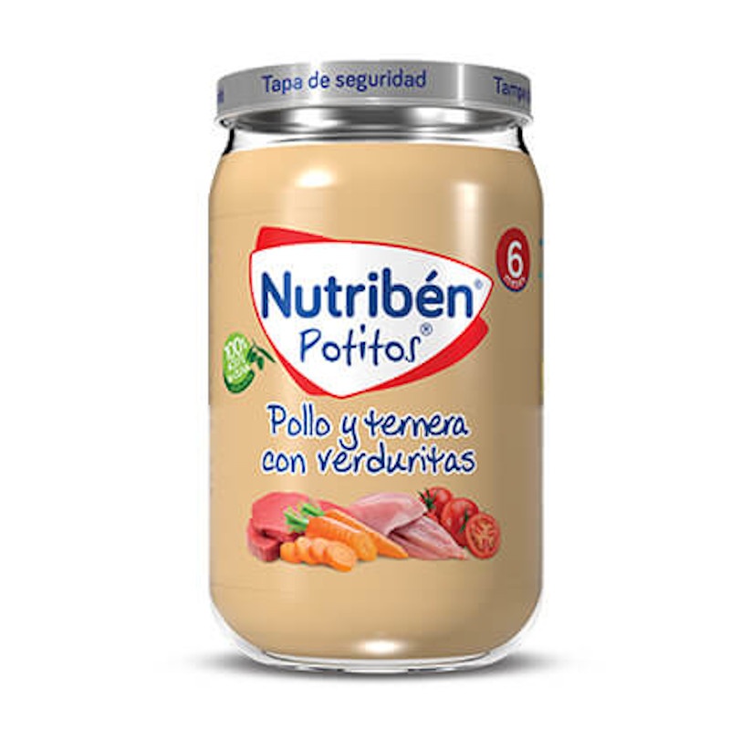 Nutribén Potitos Pollo y Ternera con Verduritas 235gr