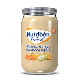 Nutribén Potitos Plátano, Naranja, Mandaria y Pera 235gr