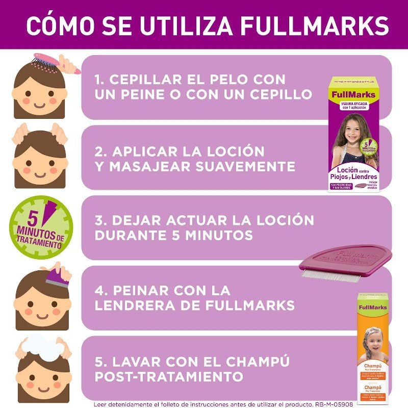 FullMarks Kit Tratamiento Antipiojos y Liendres Loción+Champú