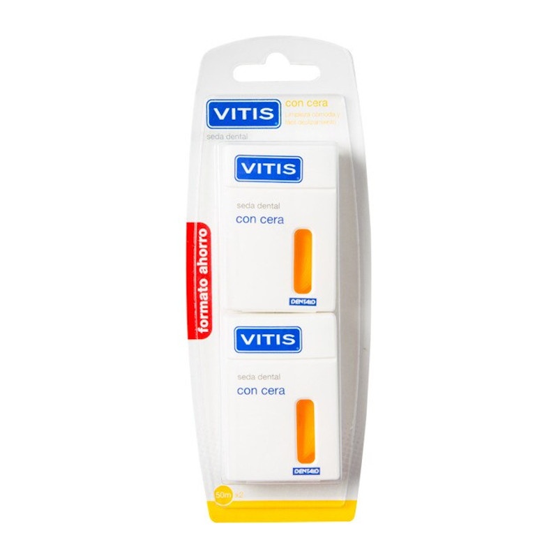 Vitis Seda Dental con Cera Duplo 2x50m