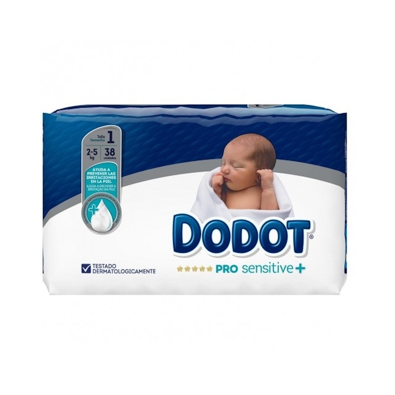 Dodot Pro Sensitive+ Talla 1 (2-5Kg) 38Uds