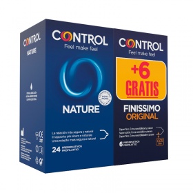 Control Preservativos Nature 24Uds + Gratis 6Uds Finissimo Original