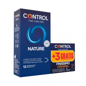 Control Preservativos Nature 12Uds + Gratis 3Uds Finissimo Original