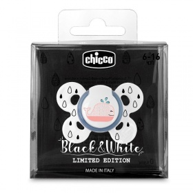 Chicco Chupete Comfort PhysioForma Silicona Black & White 6-16 Meses