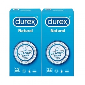 Durex Preservativos Natural Duplo 2x12 Unidades