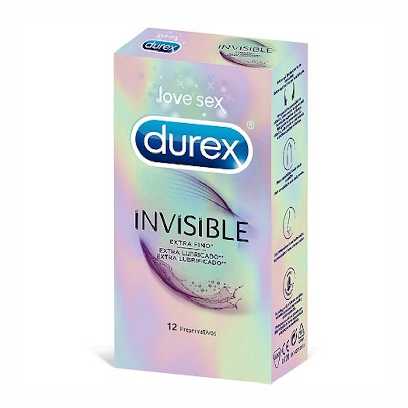 Durex Invisible Extra Lubricado 12 Preservativos