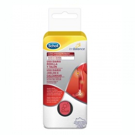 Scholl Plantillas In-Balance Alivio del dolor de rodilla y talón 1 Par Talla M