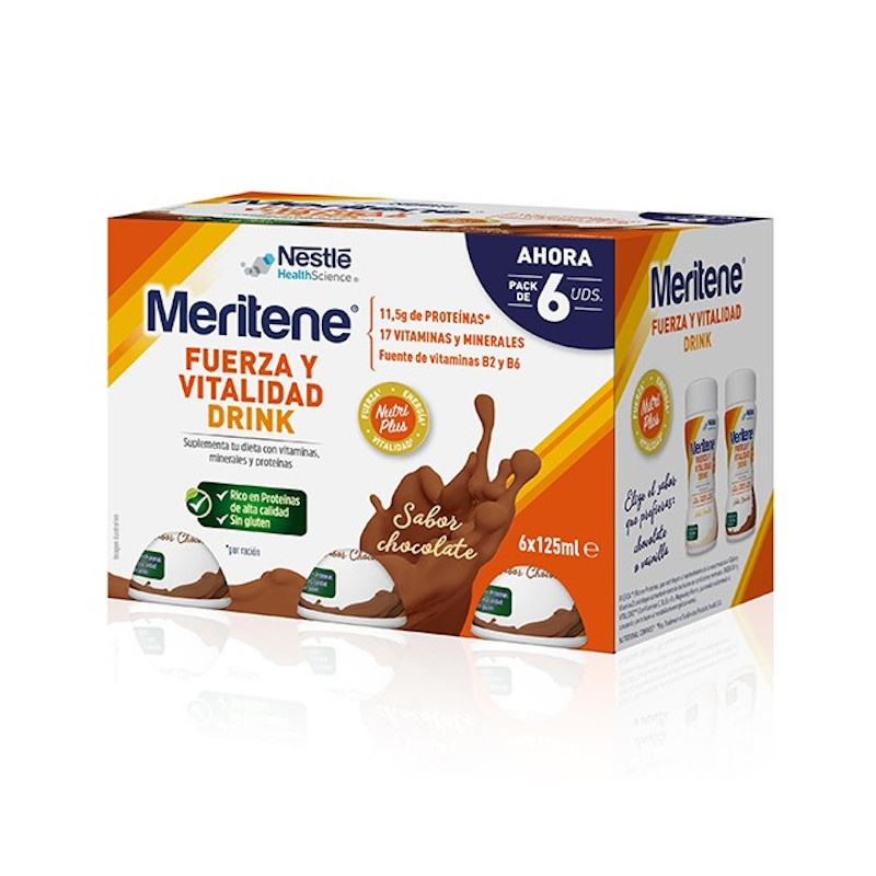 Meritene Drink Chocolate Pack 6x125ml