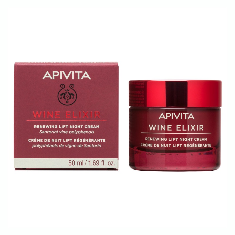 Apivita Wine Elixir Crema de Noche Reparadora con Efecto Lifting 50ml