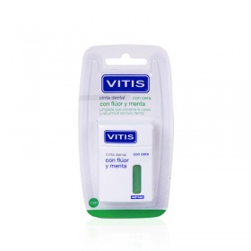 Vitis Cinta Dental con Cera, Flúor y Menta 50m