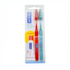 Vitis Cepillo Dental Medio Duplo