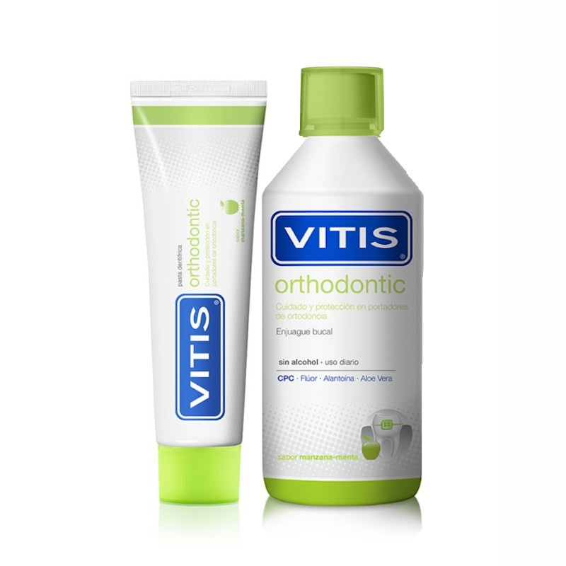 Vitis Orthodontic Pack Pasta Dentífrica 100ml + Colutorio 500ml