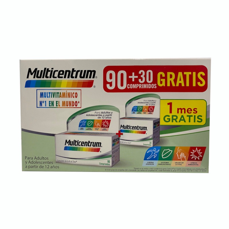 Multicentrum 120 Comprimidos (90+30 Gratis)