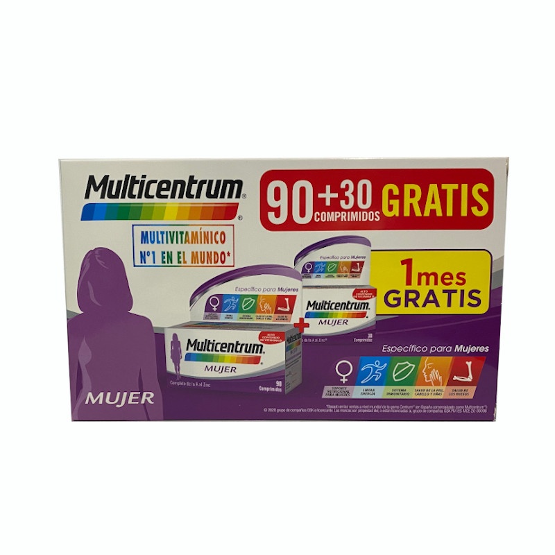 Multicentrum Mujer 120 Comprimidos (90+30 Gratis)