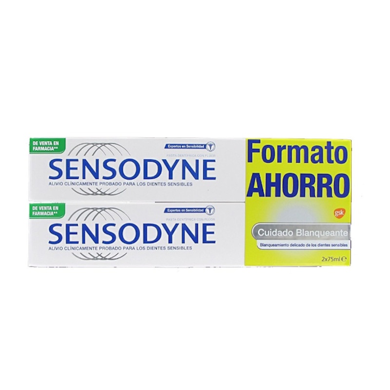 Sensodyne Cuidado Blanqueante Pasta Dentífrica Duplo 2x75ml