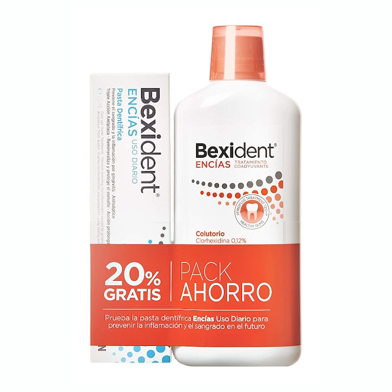 Bexident Encías Pasta Dentífrica Uso Diario 75ml + Colutorio Tratamiento 500ml