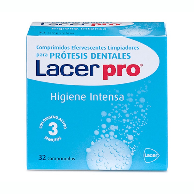 Lacer Pro Comprimidos Efervescentes Limpiadores Protesis Dentales 32Uds